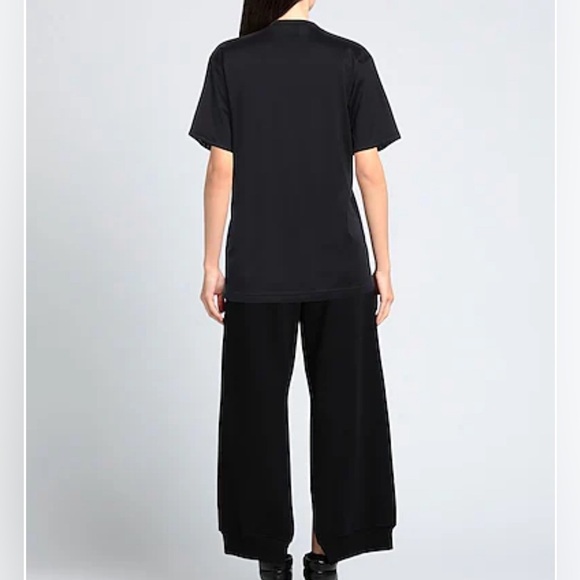 FINAL SALE Giorgio Armani Black & White Graphic Logo Cotton T-Shirt Women’s 4 - Picture 2 of 10